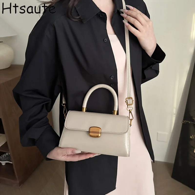 

Retro Fashion Top Handle Bag For Women Flap PU Leather Shoulder Crossbody Bags Luxury Mini Handbag Ladies Shopping Bag Pouch