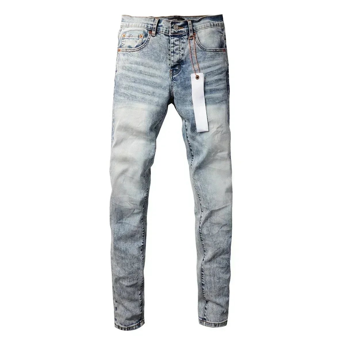 Mode Streetwear Paars Jeans Man Fashion Top Kwaliteit Reparatie Low Raise Skinny Denim Us 28-40 Maat Merken Broek