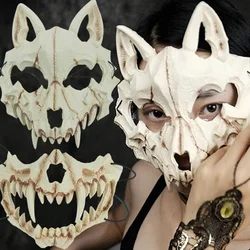 Unisex Japanese Anime Dragon God Skeleton Half Face Mask Cosplay Animal Skeleton Mask Unisex Halloween Carnival Party puntelli