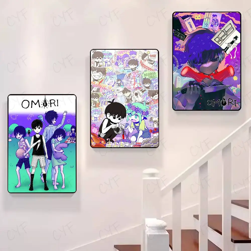 

Pixel Game O-OmoriS Anime Poster Waterproof HD Art Wall Decal Self-Adhesive Print. Aesthetic Home Room Decor for Living Room Bed