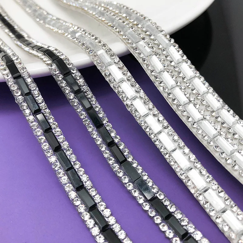 Self Adhesive Rhinestone Ribbons Diamond Ribbon Crystal Roll Bling Car Sticker for DIY Belt Art Crafts Car Phone Decoration