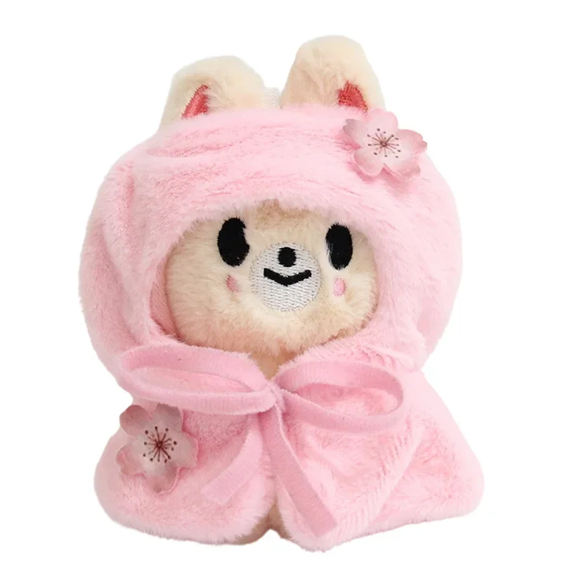 Neues Skzoo Niedliches Spielzeugset im Sakura-Thema mit Umhang, Schal, Verkleidungsfigur, Tasche, Schlüsselanhänger, Dekorativer Kawaii Plüschpuppen-Zubehör-Geschenk – Detail 7