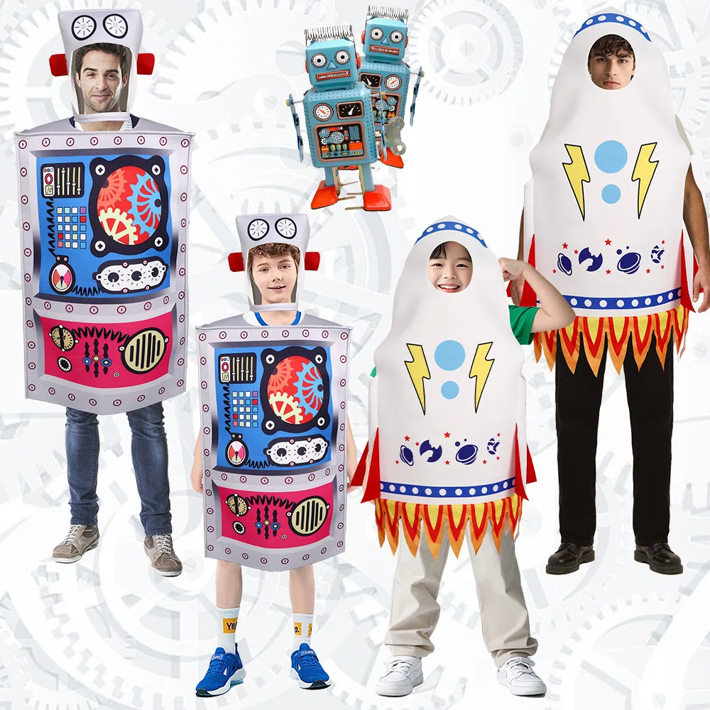 

Halloween Rocket Robot Cosplay Costume Masquerade Performance Costume School Stage Role Play Costume
