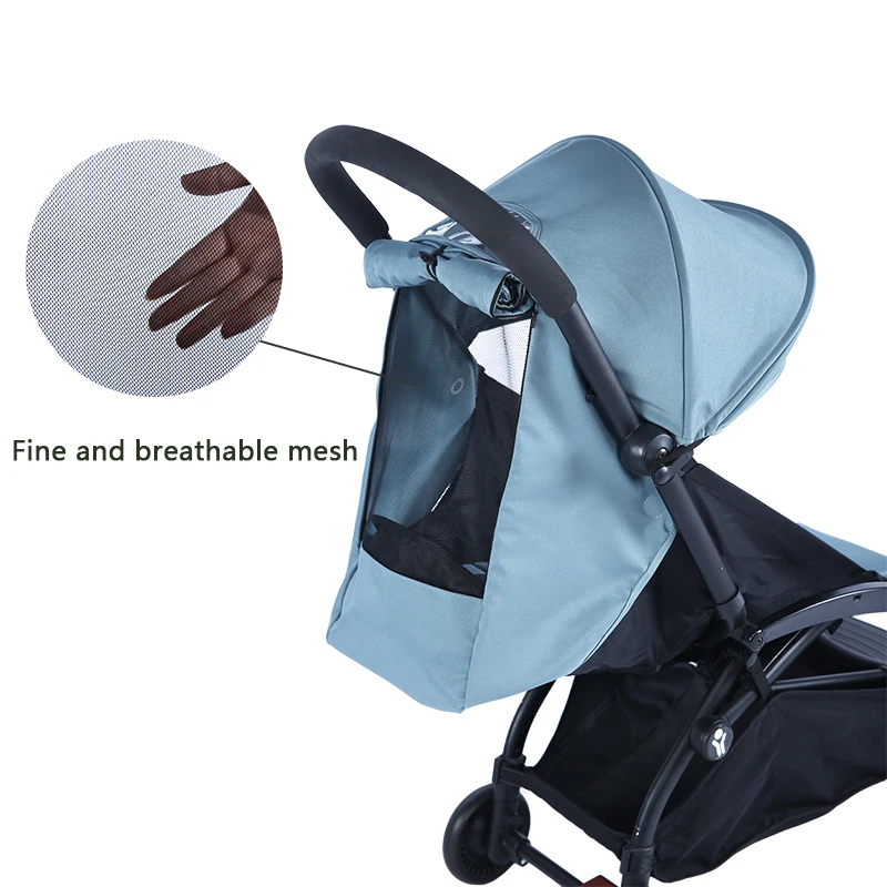 175° Sunshade &Seat Cushion for Yoyo/Yoyo2/Yoya 2Pcs/Set Hood &Mattress with Stroge Bag Breathable Mesh Stroller Accessories