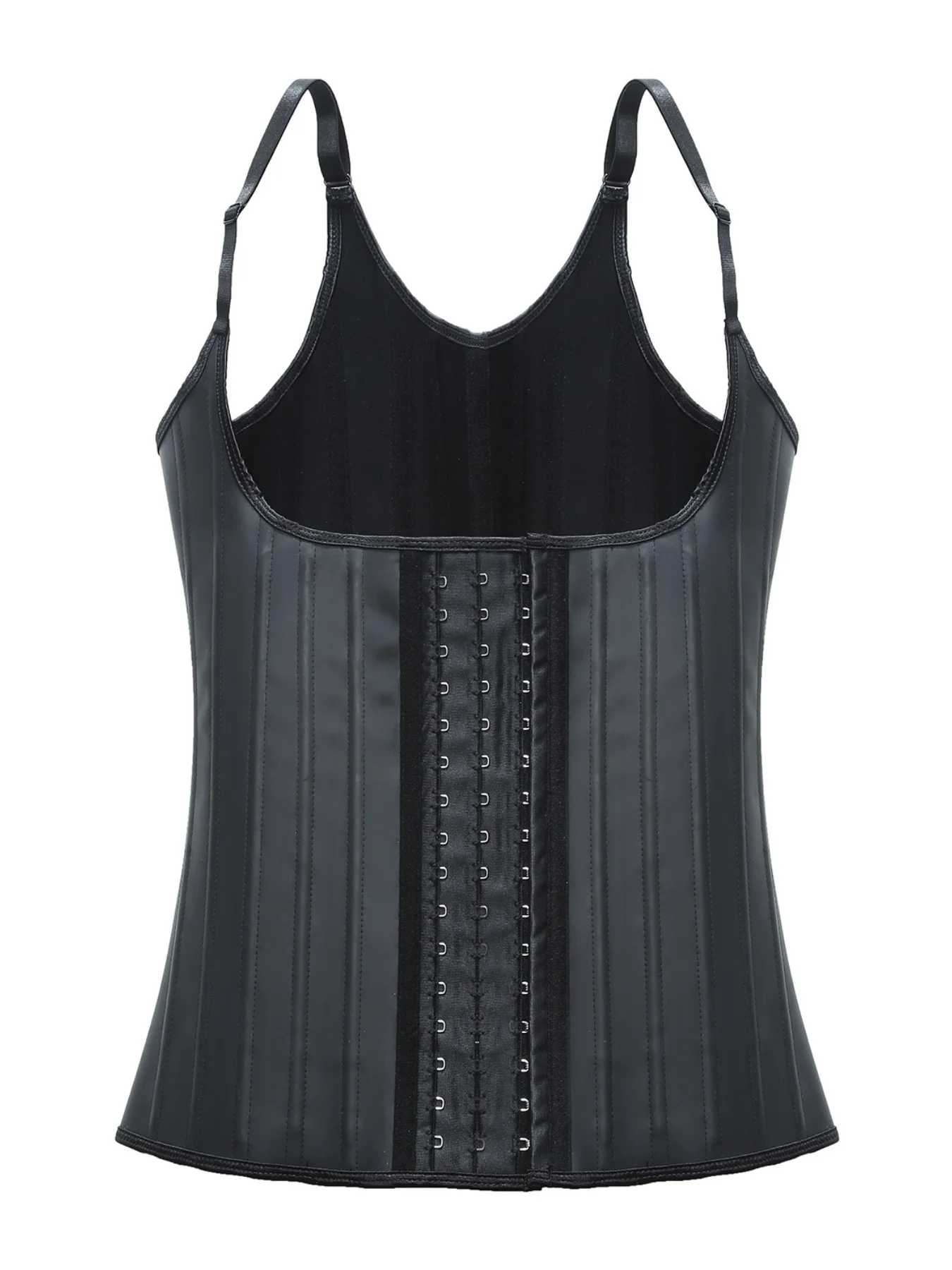 

Shaping Latex Shapewear Top Tight Tummy Corset Waist Tie Sports Corset Tank Top