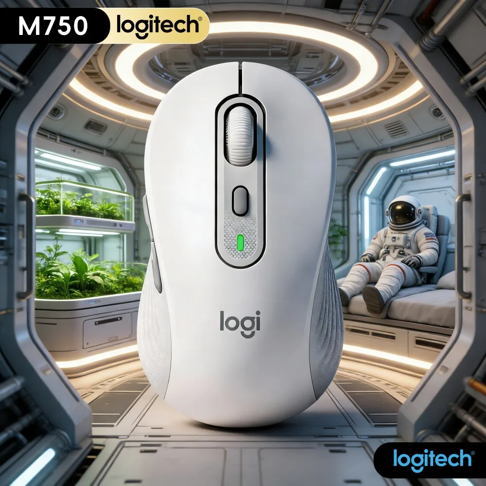 M750 Silent Logitech Business Portable Mouse Low Noise Click Extended Battery Recycled Shell For Trip