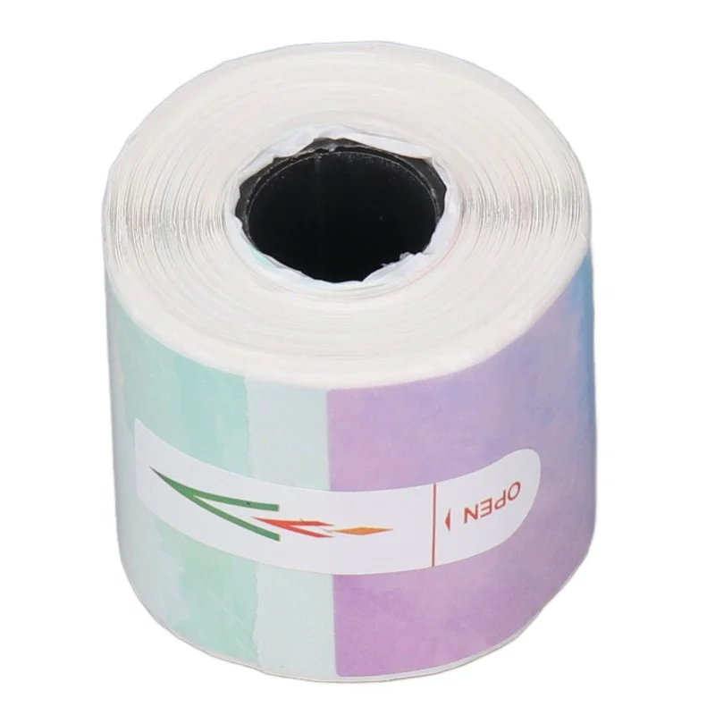 Round Thermal Sticker Label 30x30mm Portable Self Adhesive Small Business Thermal Sticker Colorful/Pure Color