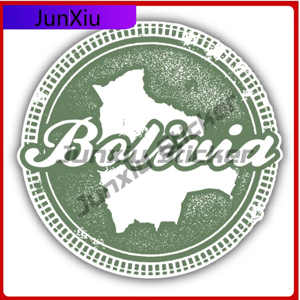 

Bolivia Map Creative Sticker Stamp Car Decal Bumper Stickers Anime Style Car Use For Laptop Surface Auto Styling Accessory Su