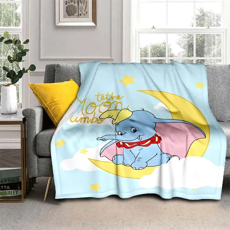 Disney Dumbo Cartoon Anime kawaii Blanket for Super Soft Cute Blanket for Travel Bedding Couch Sofa Bed Blanket Birthday Gift