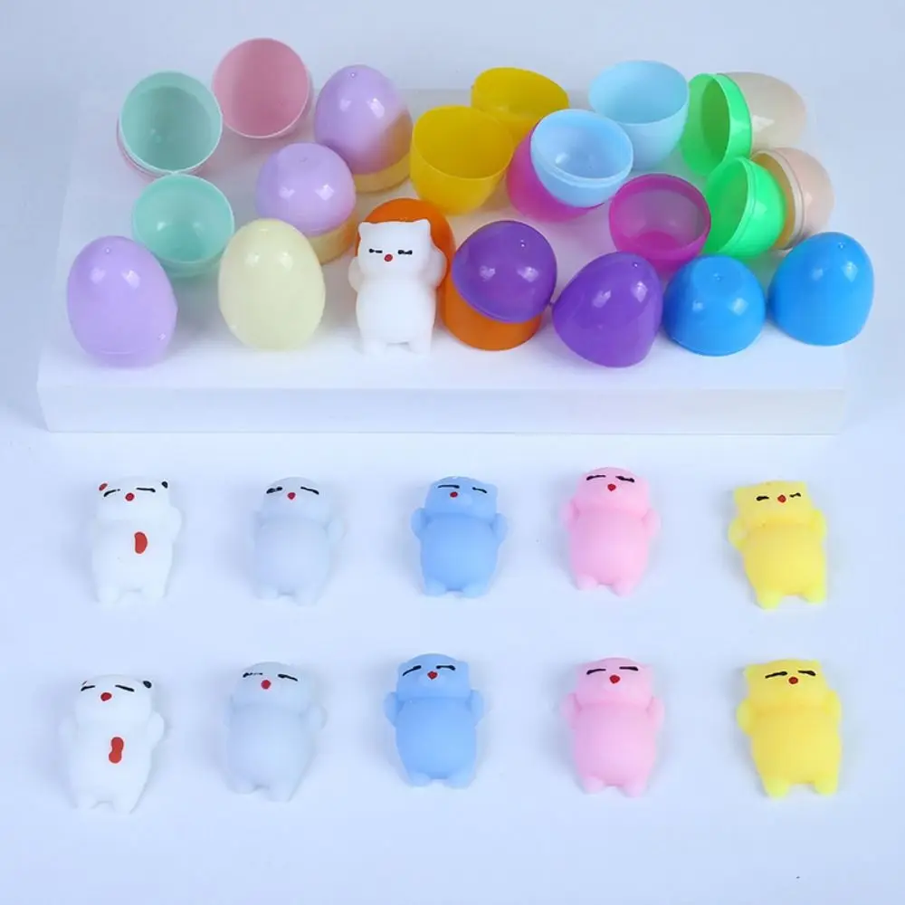 

10 шт. новые многоцветные пасхальные капсулы, игрушки, случайный наполнитель, пластиковое пасхальное яйцо, открывающиеся витые яйца, слепая коробка, игра
