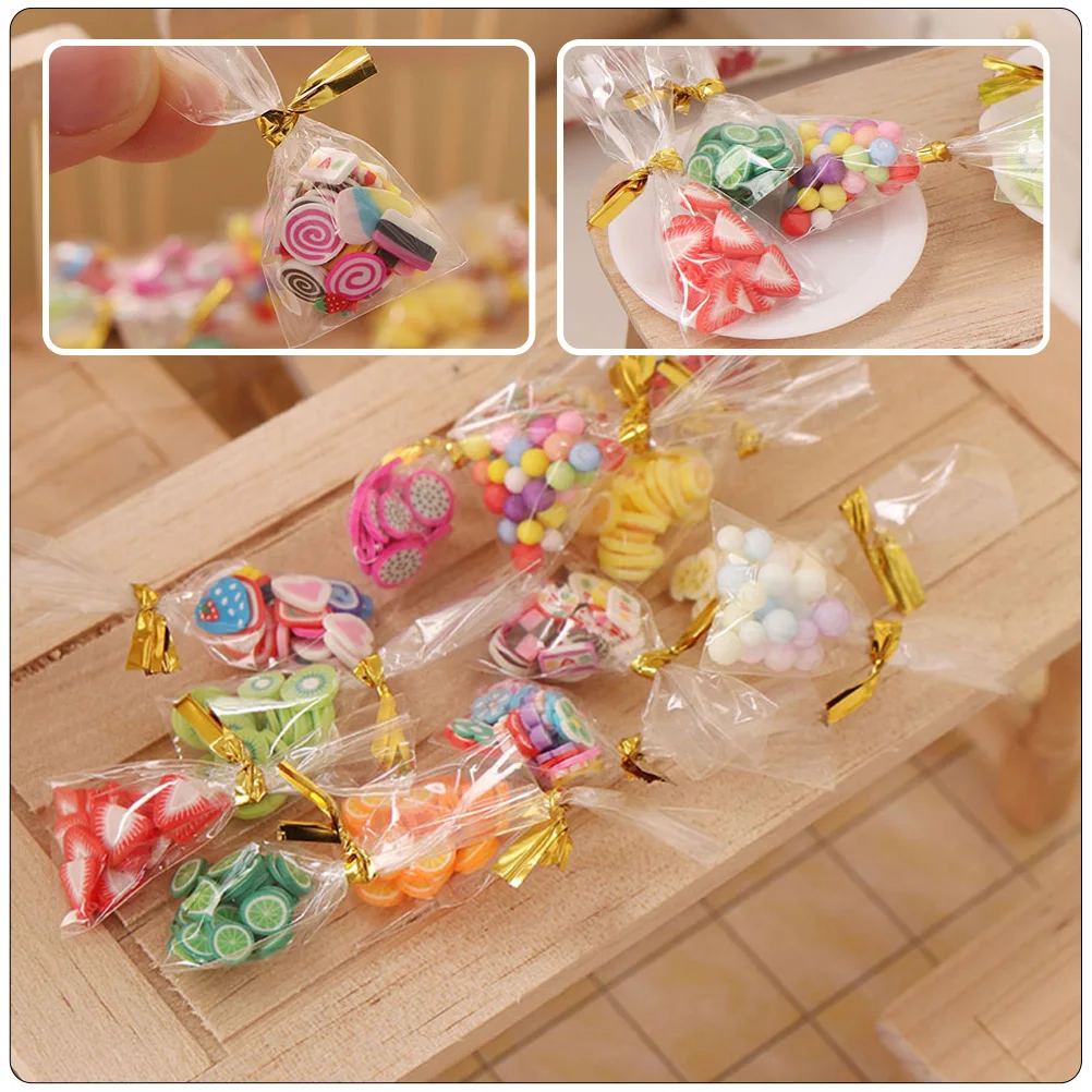 

Candy Snack Set Miniature Food Bag Snacks for Dollhouse Items Toys Simulation Decoration Bags