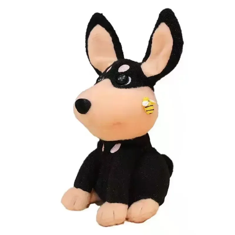 Brinquedo elétrico do cão do luxuoso com cauda abanando, filhote bonito da abelha, cantando Barking Plushies, animal de estimação simulado, presente de aniversário para crianças