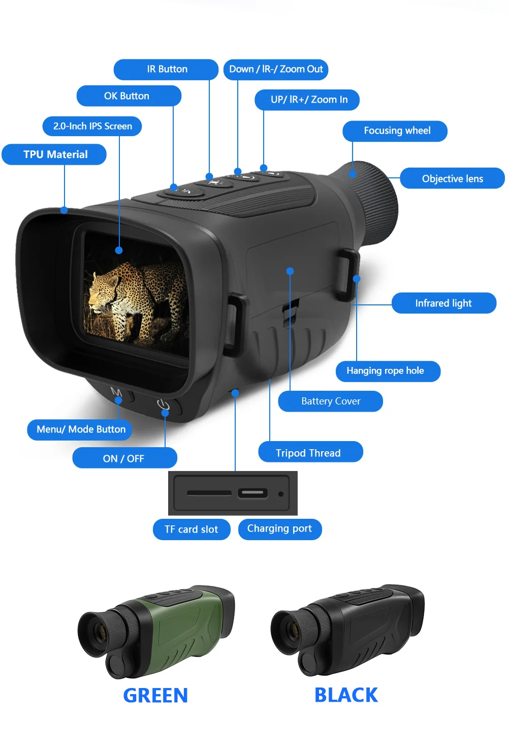 Outdoor Hunting Video Recording High-Definition Photo Bird Watching Digital Telescope❄️