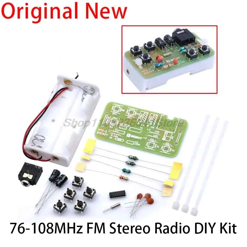 76-108 MHz FM Stereo Radio Kit elettronico fai da te Ricevitore FM wireless Modulo trasmettitore Scheda microfono Progetto di pratica di saldatura