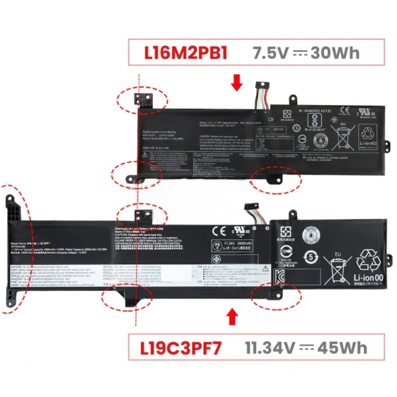 substituicao da bateria do portatil para lenovo ideapad novo l19c3pf7 5b10x02607 5b10x02599 14itl0581x7 v14 v15 g1 iml 82na0024sp 82nb003wge 01