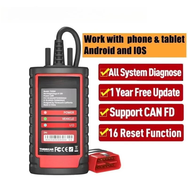 1 Year Free Update Auto Diagnostic Tool  OBD2 Scanner with All Software Supports CAN FD ECU Coding & Active Test