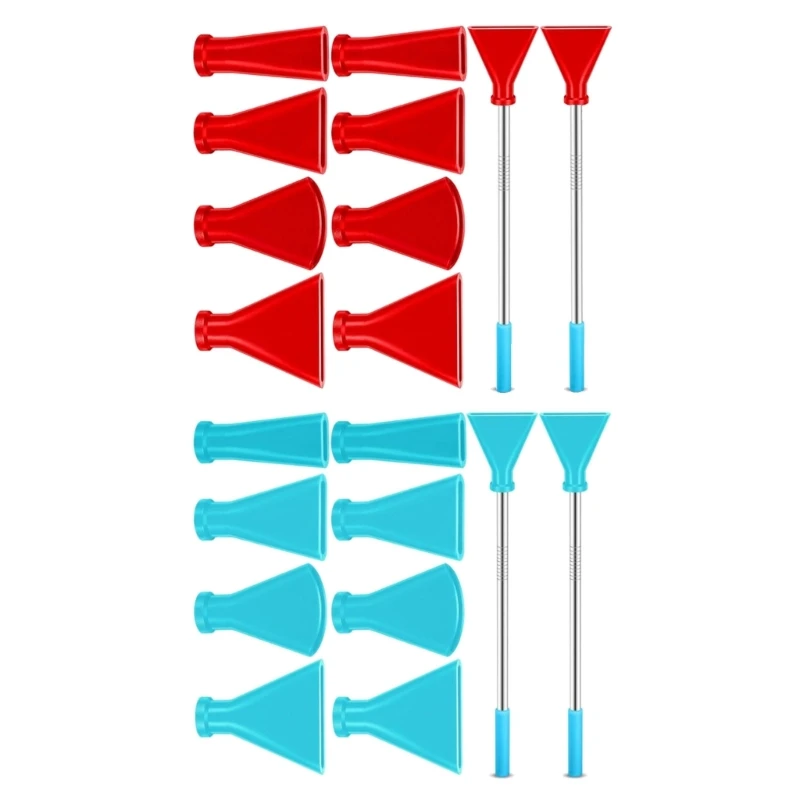 

Multi Color Acrylic Pouring Tool With Blowing Nozzles And Steel Straws