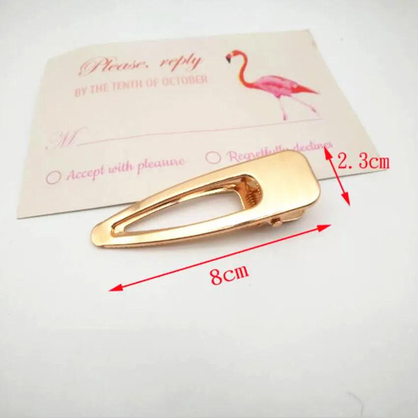 100 Stück Kaninchenkrone Wassertropfen Gold Metall Haarspange Legierung Herz Alligator Haarnadel Haarspangen für DIY Kopfbedeckung Haarschmuck – Detail 12