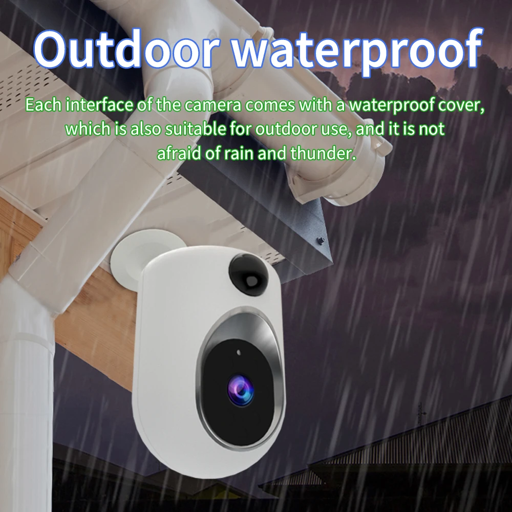 4MP IP Camera Wifi Outdoor PIR Human Detection Audio Wireless Security Camera Waterproof Night Vision Network Surveillance New