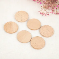 25mm-60mm Blank Round Beech Wood Baby Unfinished  Solid Wooden Coins Rounds Cutouts for Crafts Projects, DIY Crafts, Ornaments