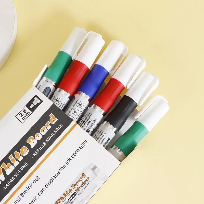 4/12 Pcs Erasable Whiteboard Markers,Colorful,Replaceable RefillFiber Tip,For Teaching and Meeting Pen