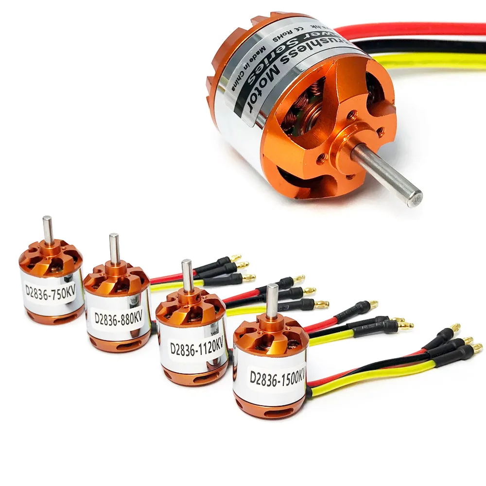 Hobbyocean-Motor Outrunner sin escobillas D2830, 2830, 2836, 750KV, 850KV, 1100KV, 1500KV, 40A, ESC para avión de control remoto, multihelicóptero