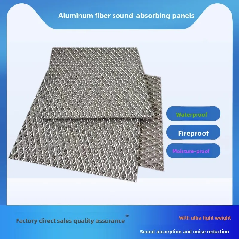 

3-1.8mm Aluminum Fiber Sound Absorption Panel Microporous Metal Composite Customizable