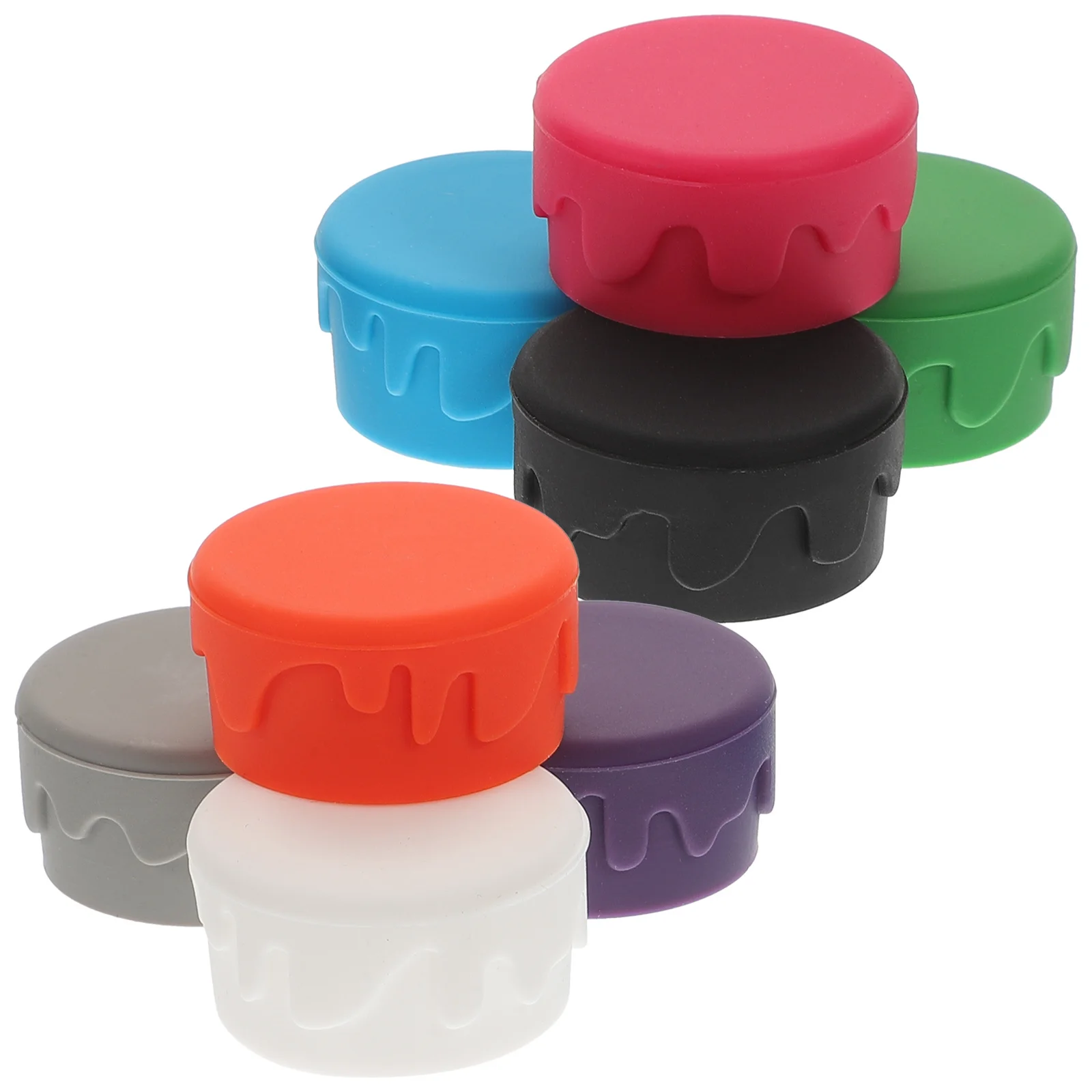 8 قطعة مثبت زجاجي النبيذ سيليكون الفلين ختم المكونات قابلة لإعادة الاستخدام محكم الختم ل النبيذ التوقف لوازم الحفلات سدادة زجاجة مشروبات