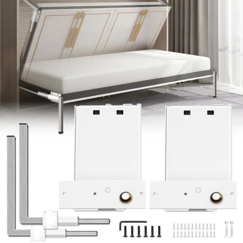 

Murphy Mounting Wall Springs Mechanism Heavy Duty Support Hardware DIY Kit for Queen Twin Size Bed (Horizontal) White