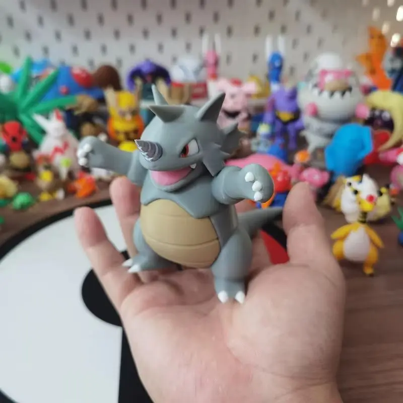 PokéMon Anime Rhyhorn Rhydon Rhyperior 1:20 Proportion World Diy 3d Printing Cartoon Doll Ornaments Model Kids Trendy Toys Gifts