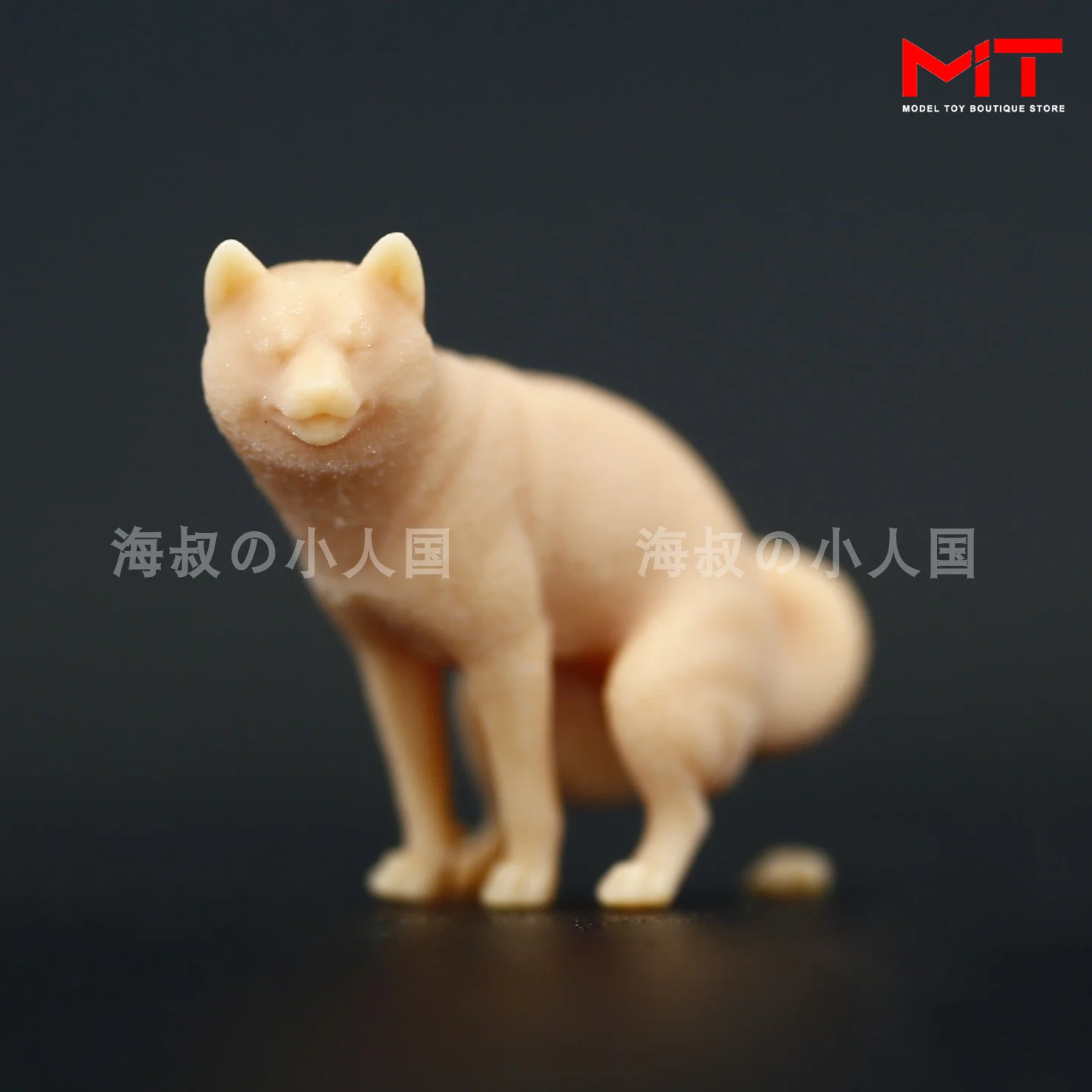Miniatures Figurine 1/87 1/64 1/43 Pissing Dog Shiba Inu Funny Figures Doll 3D Print Diorama DIY Sand Table Scene Props Model