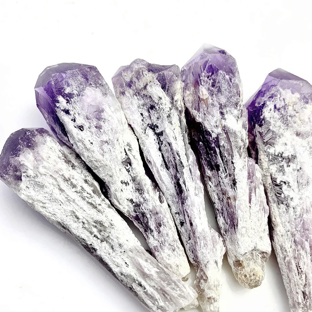Irregular Random Brazilian Amethyst Quartz Stone Tooth Wand Crystal Cluster Pendant Meditation Yoga Healing Specimen Decor