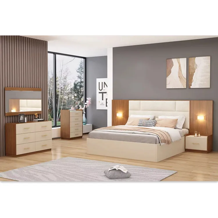 European-style wooden hot-selling African and Indian furniture high-quality bedroom set bedroom furniture