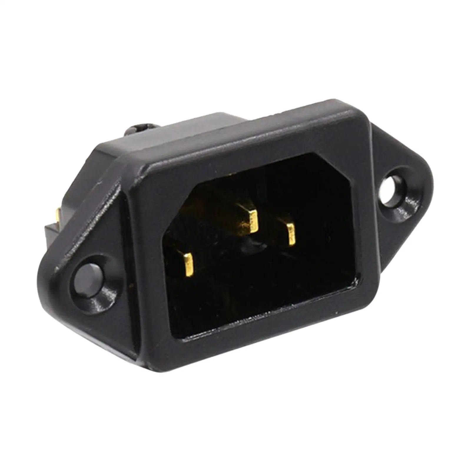conector preto da entrada do IEC do adaptador 5.1x2.4x2.8cm da tomada da montagem do painel de 250V 15A