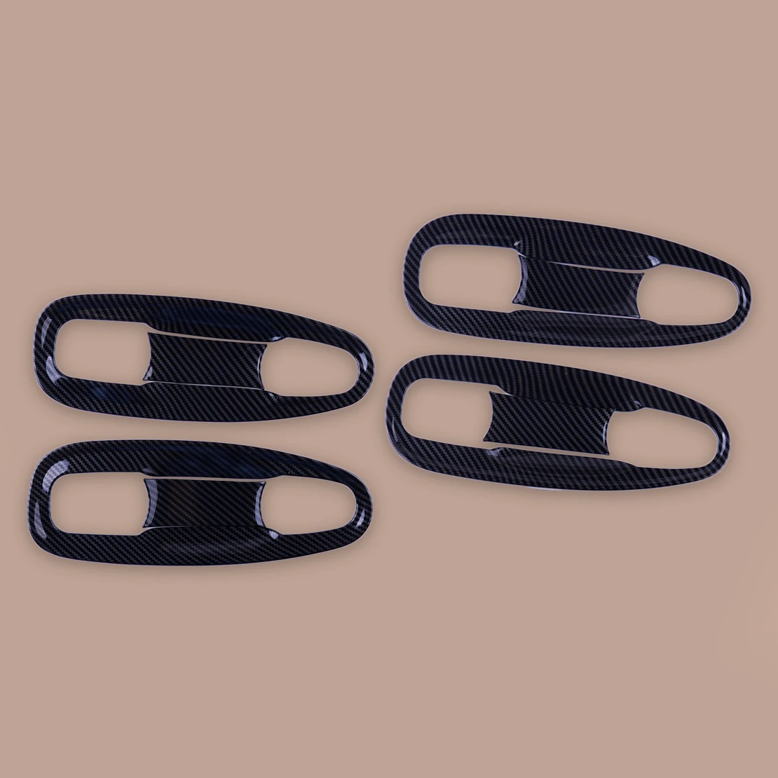 

1 Set Exterior Door Handle Bowl Cup Covers Trims Carbon Fiber Grain ABS Fit for Toyota Land Cruiser Prado FJ150 2010 2011-2019