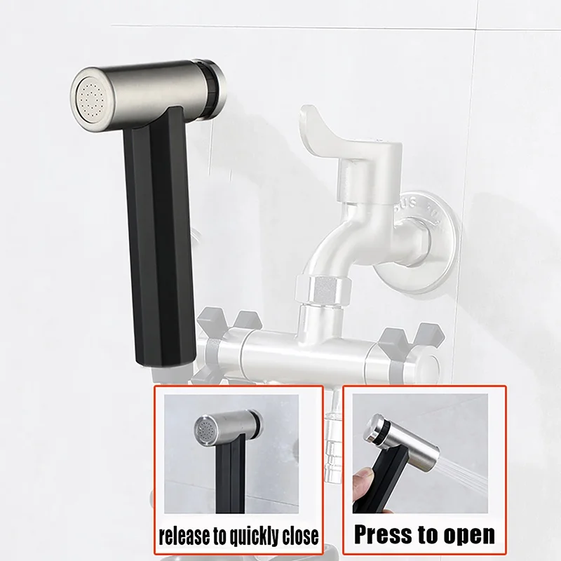 Protable Bidet Toilet Sprayer Stainless Steel Handheld Bidet Faucet Spray Home Bathroom Shower Head Self Cleaning Accessories