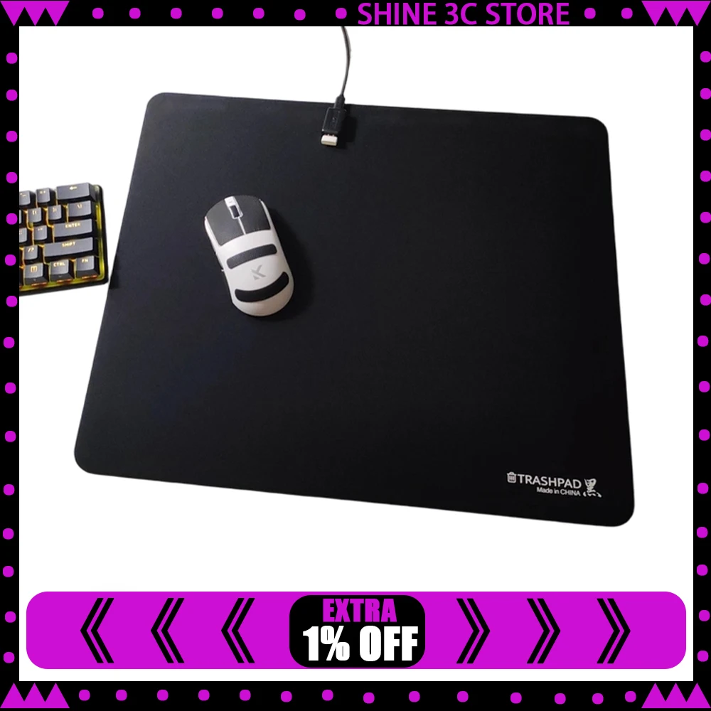 

TRASHPAD BLACK Gaming Mousepad FPS Controlled Astringency Mouse Pad Skidproof For CSGO PUGB APEX Valorant Pc Accessories Gifts