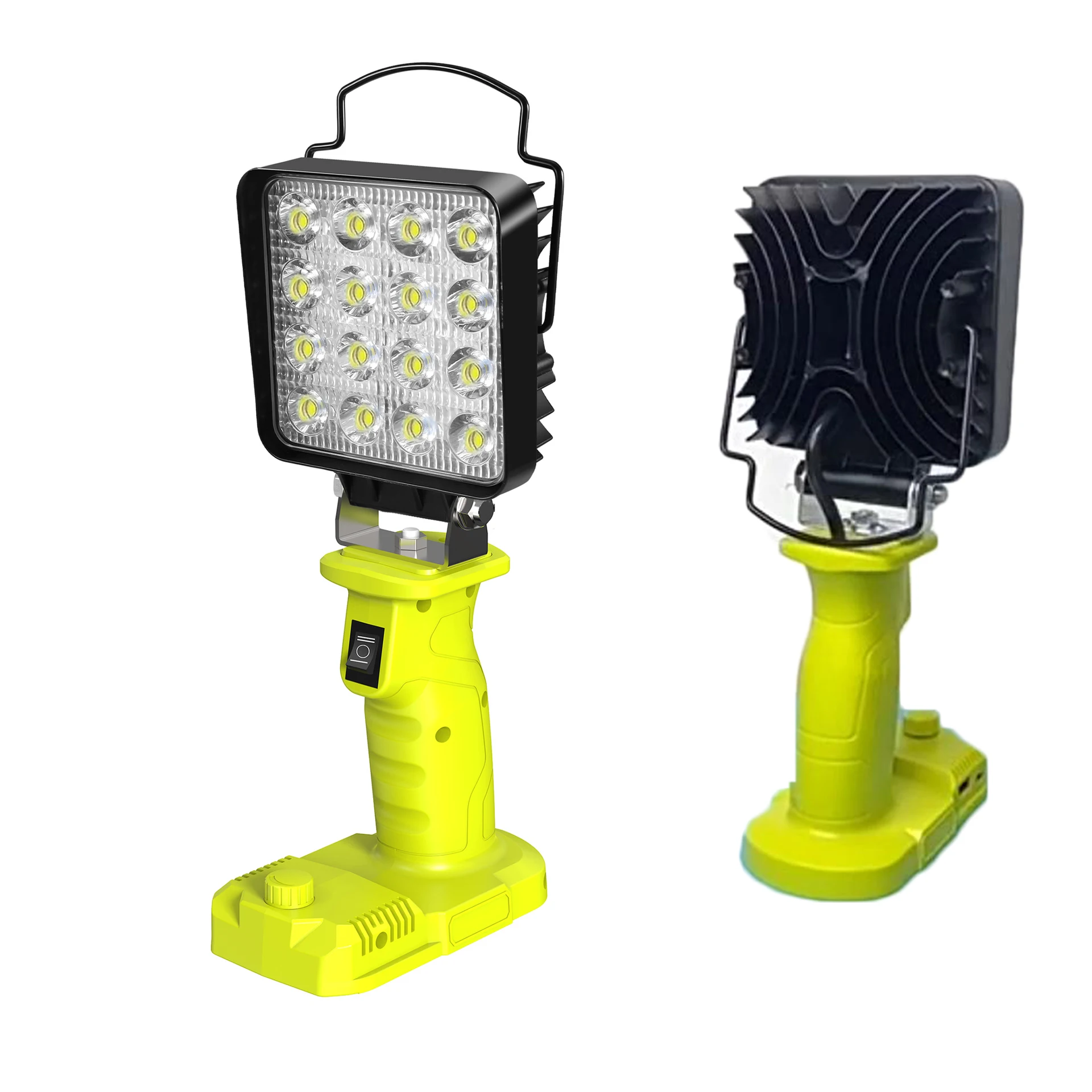 35W LED Work Light Flashlight 4000LM Cordless Camping Lamp With Dimmer For P108 PBP005 For Battery Power Tool Accessories Green
