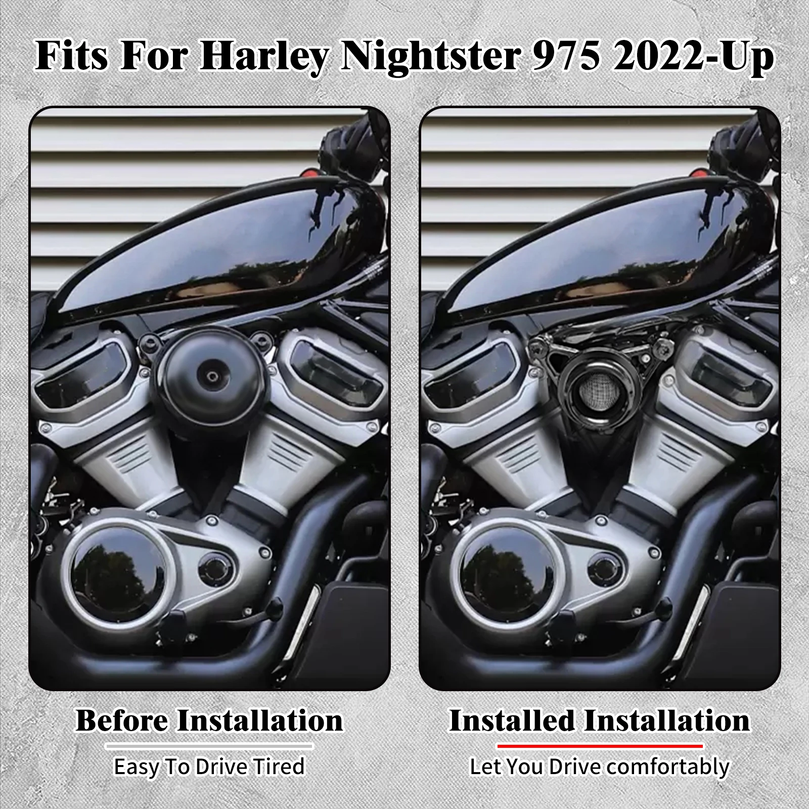 Motorcycle Air Filter Cleaner System Intake Kit Accessories For Harley Sportster Nightster 975 RH975 RH975S Special 2022 2023 24