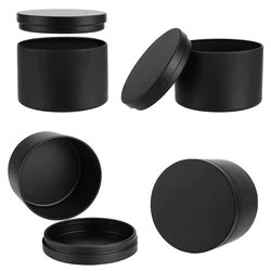 24Pcs 8Oz Empty Tinplate Tins Double-Sided Matte Black DIY  Aromatherapy Metal Candle  Jars with Lid for Gift Jewelry Storage