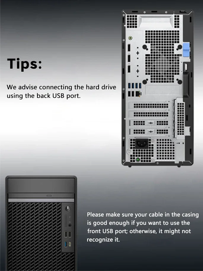 Transparentes 2,5-Zoll-SATA-Festplattengehäuse, USB3.0/3.1 5Gbps Hochgeschwindigkeits-tragbares externes HDD-SSD-Speichergehäuse – Detail 2