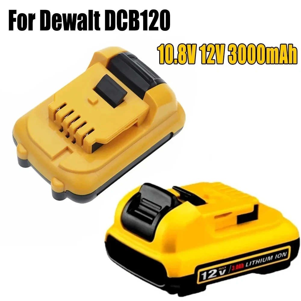 3000mAh 12V Volt Max Lithium Ion Battery Replacement for DeWalt DCB120 DCB123 DCB122 DCB127 DCB124 DCB121 Rechargeable Batteries