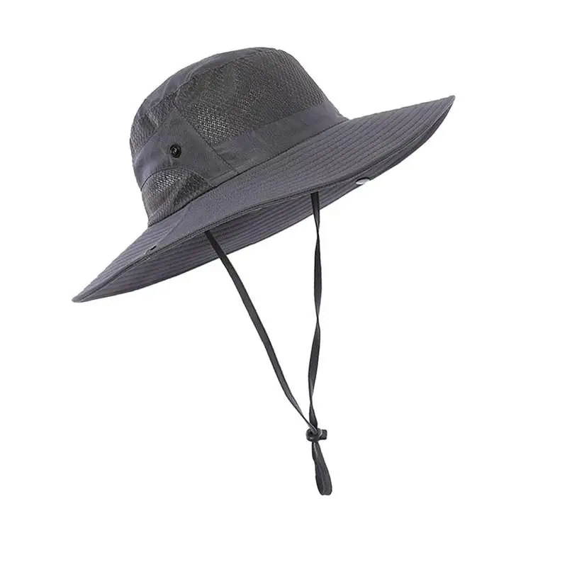 Mens Bucket Hats Wide Brim Breathable Men Bucket Hat Quick-Drying Sports Headgear For Camping Beach Cycling Hiking