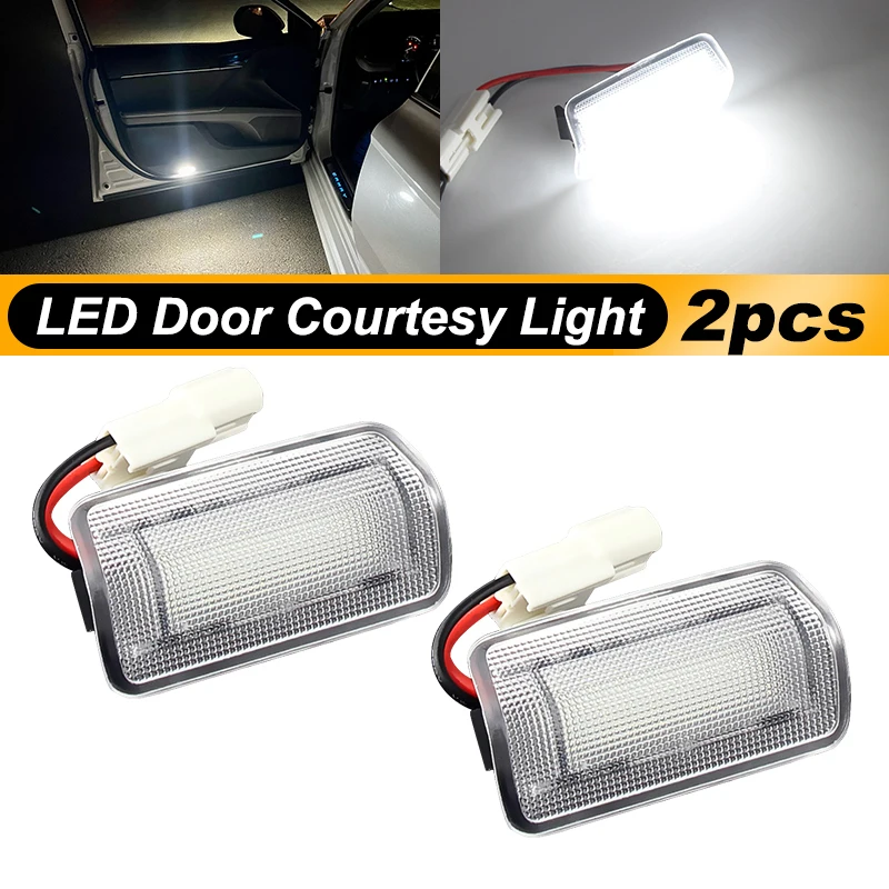 2X Car LED Door Courtesy Light for Toyota Camry Sienna Avalon Tundra Venza Highlander/Sequoia 4Runner Mirai Prius V Plug-IN 86