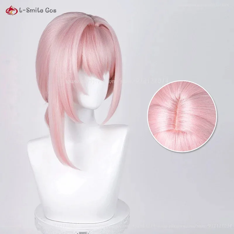 ZZZ Tsukishiro 65cm Pink Wigs Yanagi Anime Cosplay Pre Crimped Heat Resistant Synthetic Hair + Cap Wig view 4