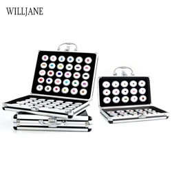 Foam Gem Jars Loosing Diamond Display Tray Metal Handle Pendant Bead Gemstones Storage Box Stone Collection Travel Carrying Case