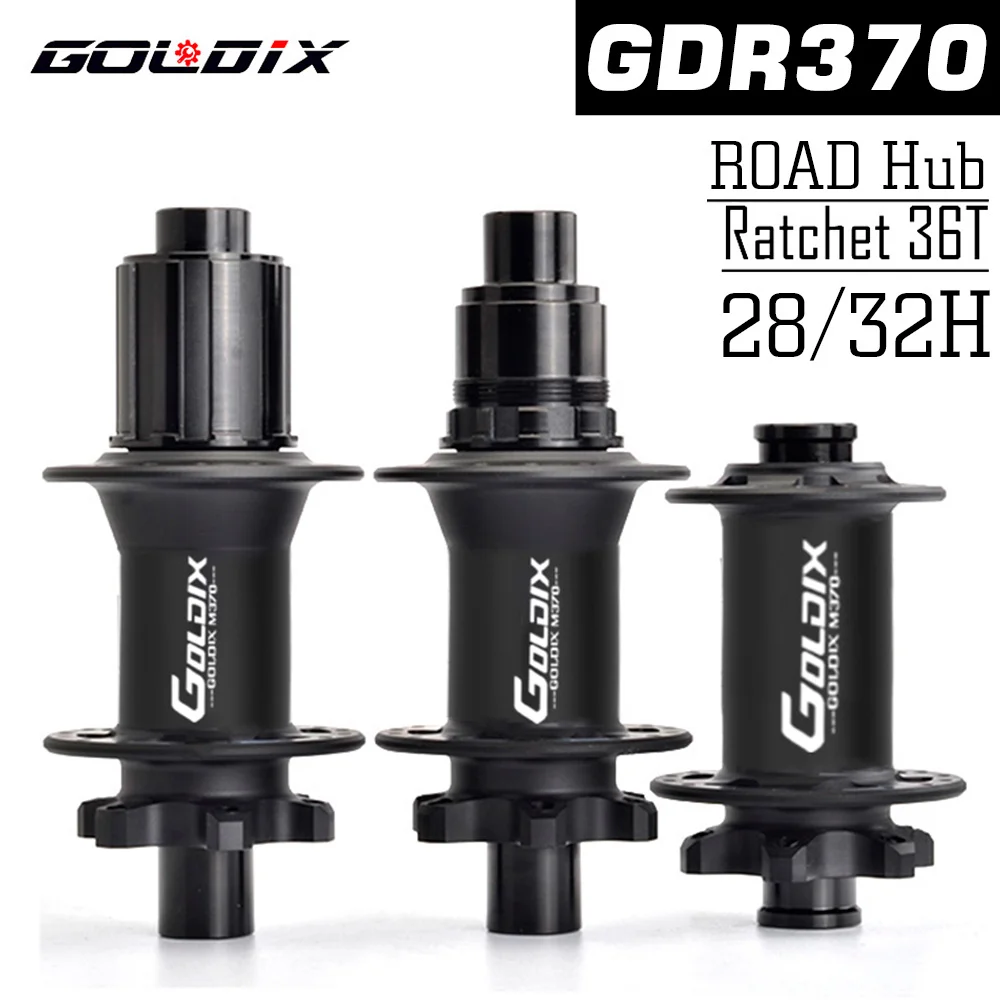 

GOLDIX GDR370 ROAD Bicycle Hub Sealed Bearing 6-bolt Disc Brake J-Bend 28/32 Holes Ratchet 36T Hub for Shimano HG 11S SRAM XDR