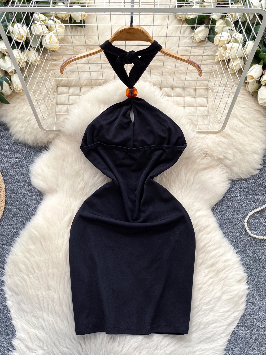 

Женское платье Pure Desire Dr, лето 2029, сексуальное утягивающее платье трапециевидной формы с высокой талией и бретельками, полиэфирное волокно