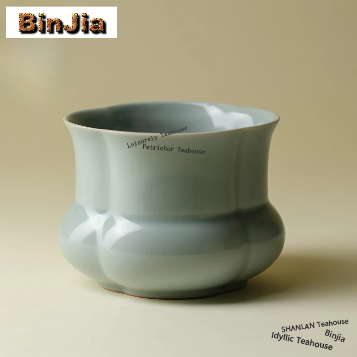 

280ml Ru Kiln Azure Jianshui Handmade Tea Cup Wash Tea Residue Bucket Tea Dust Cylinder Barrel Chaxi Tea Items Decoration Craft