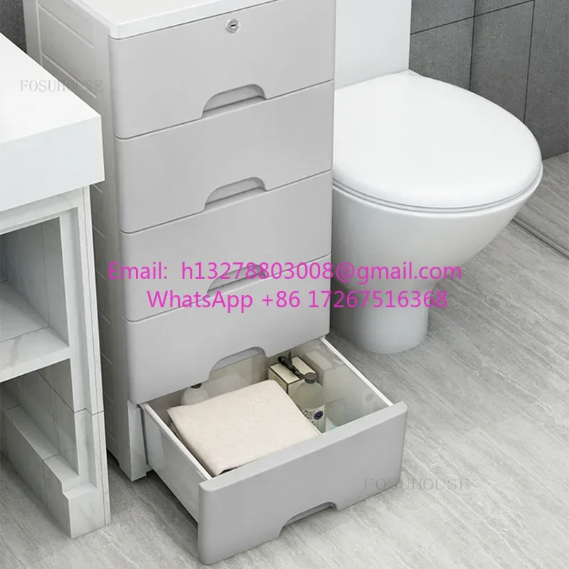 

Cabinet for Bathroom Japanese Plastic Floor-standing Multi-layer Storage Household Simple Creative Design Cabinets for Bedroom